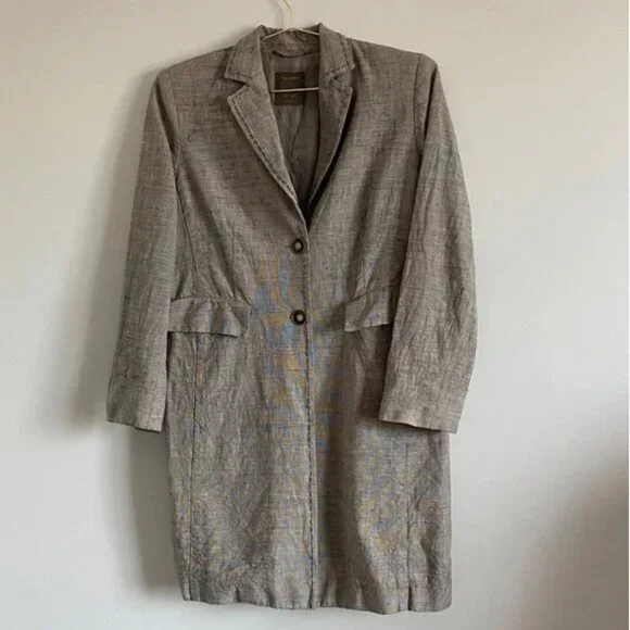 Riani • Long Linen–Virgin Wool Blazer • Size 10 - Picture 7 of 13